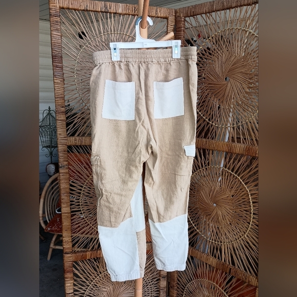 JCrew Two-Tone Linen Blend Cargo Pants_8 - Picture 9 of 11